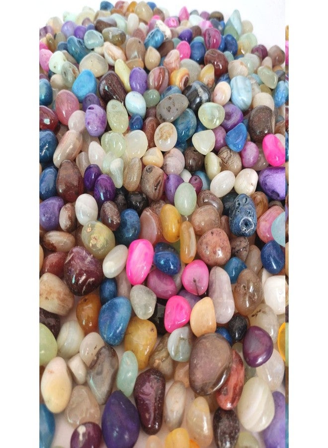Power Stone Decorative Onyx Stone Pebbles for Vase Filler Plant Pots Aquarium Home Garden Outdoor Decoration (Multicolor, 2 Kg) - Image 3
